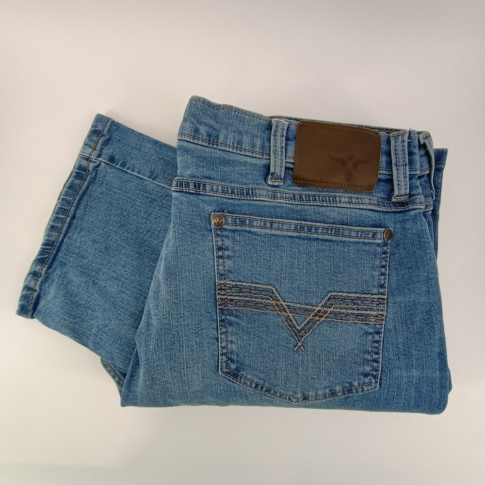 Wrangler 20X Jeans Mens 36x32 Blue Bootcut Style 42 Stretch Denim Western